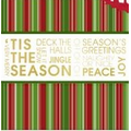 'Tis The Season Gold Holiday Greeting Card (5 3/4"x5 3/4")